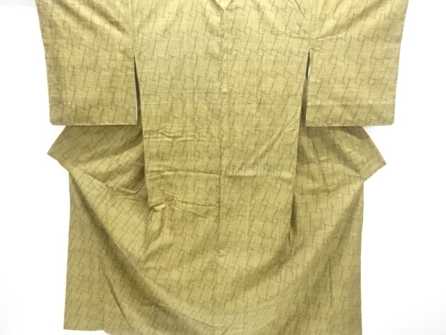 JAPANESE KIMONO / TSUMUGI / WOVEN ABSTRACT PATTERN